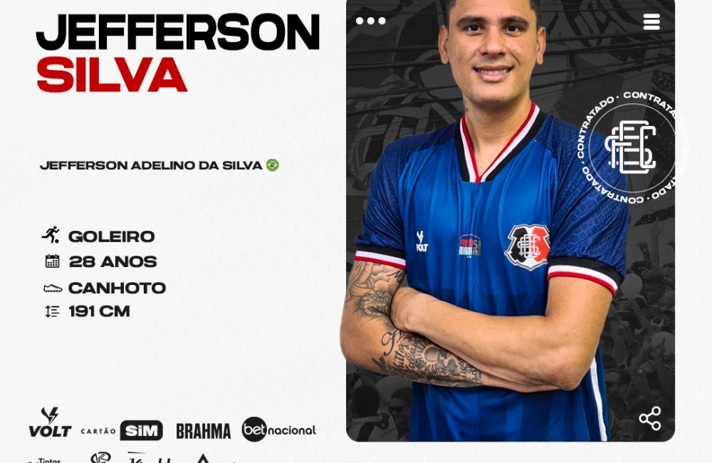 Goleiro Jefferson reforça o Santa Cruz na temporada 2022