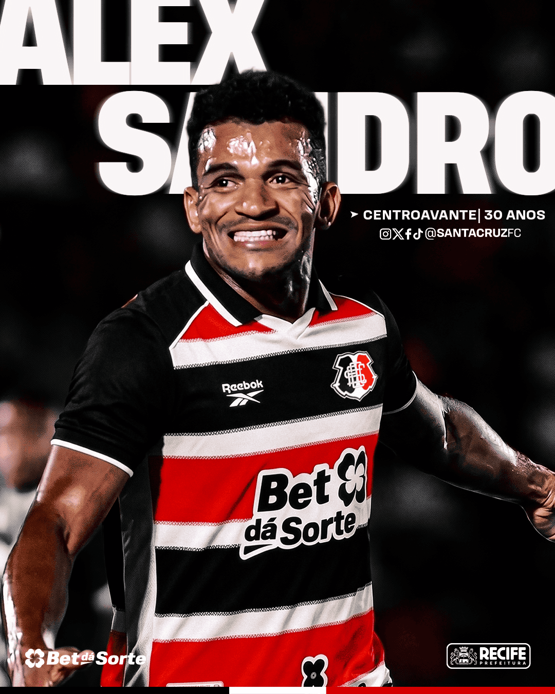 Santa Cruz anuncia atacante Alex Sandro como reforço