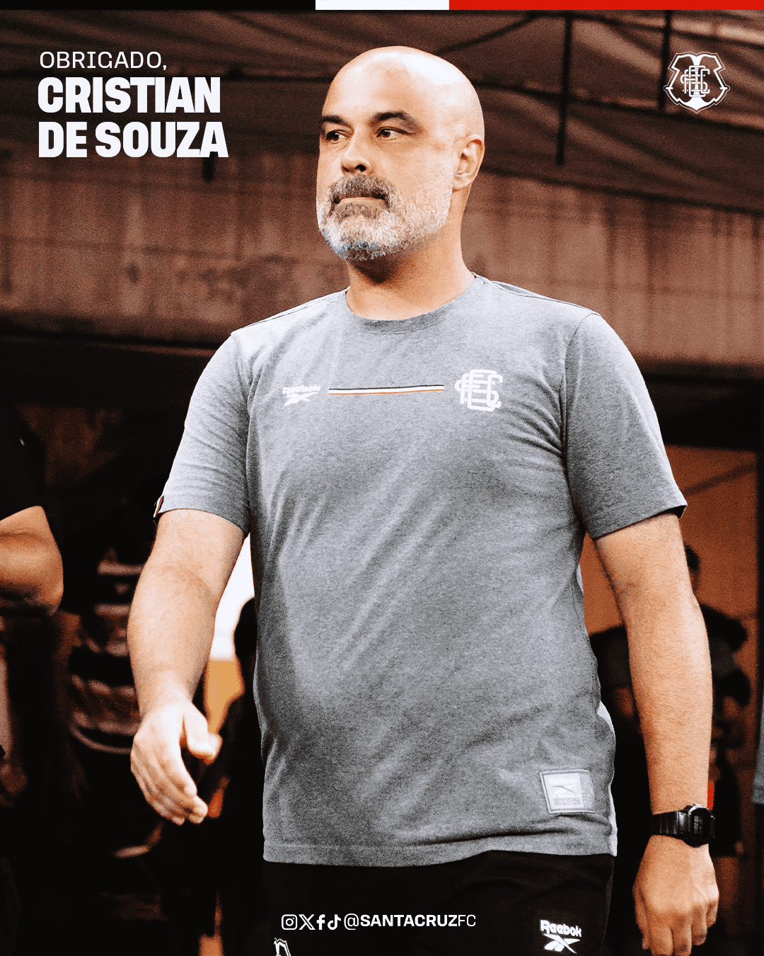 Santa Cruz anuncia saída do técnico Cristian de Souza
