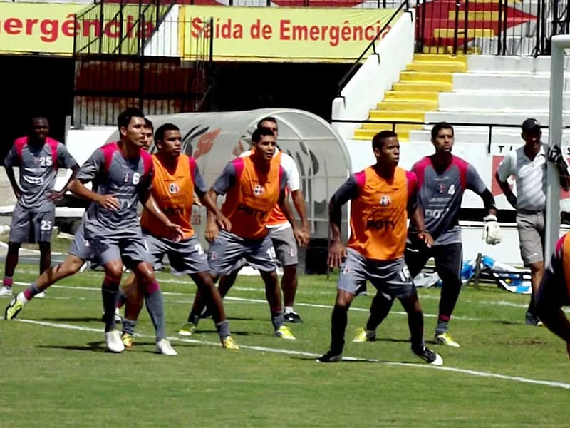 Descontração no último treino da semana.