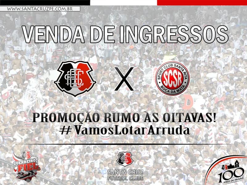 Tem promoção de ingressos para jogo da Copa do Brasil.