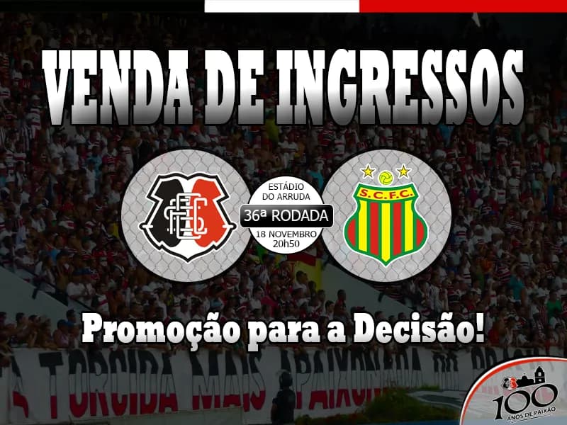 Ingressos promocionais na volta ao Arruda, contra Sampaio Corrêa/MA.
