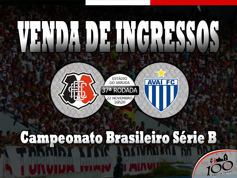 Venda de ingressos para Santa Cruz x Avaí/SC.