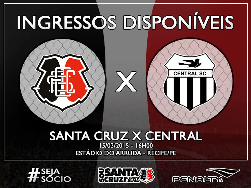 Venda de ingressos para jogo contra o Central.