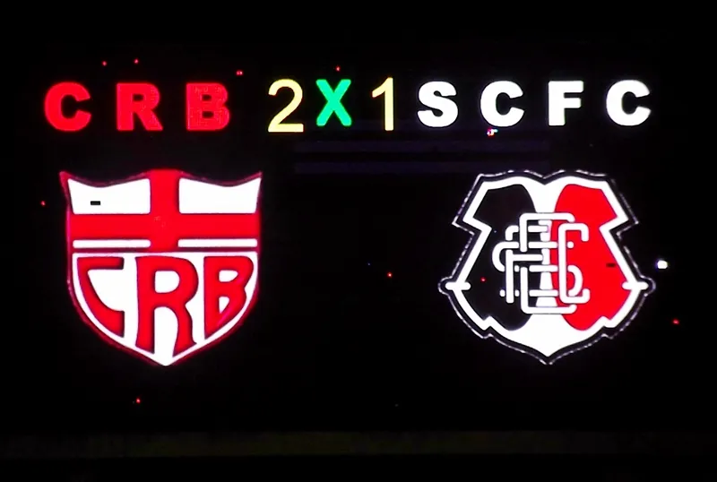 Depois de excelente 1º tempo, Santa Cruz toma a virada do CRB/AL: 2x1.