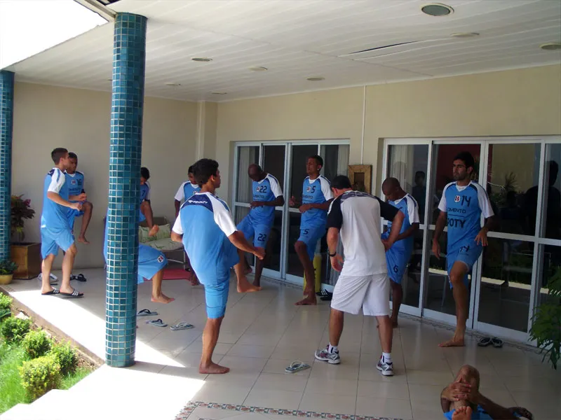 Trabalho físico em piscina encerra preparativos para Semifinal 1 em Lucas do Rio Verde/MT.