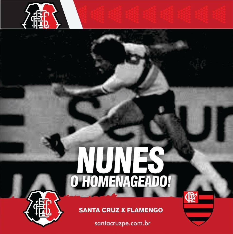 Nunes será homenageado no jogo com o Flamengo